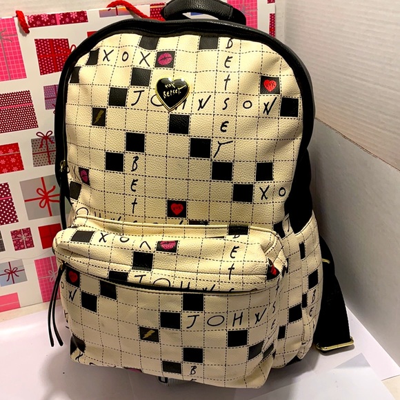 Betsey Johnson Handbags - NWOT Betsy Johnson Checked Plaid Women Backpack
